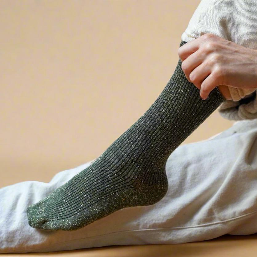 Glitter Socks Khaki 36-40
