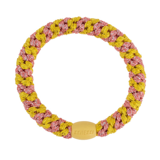 KKNEKKI Coral glitter stripe