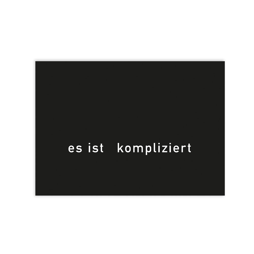 Postkarte Es ist kompliziert