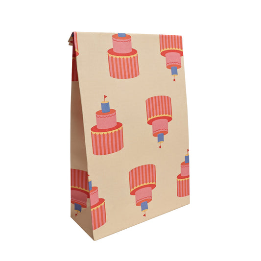 Papiergeschenktüte Partycake (M, mit Boden)