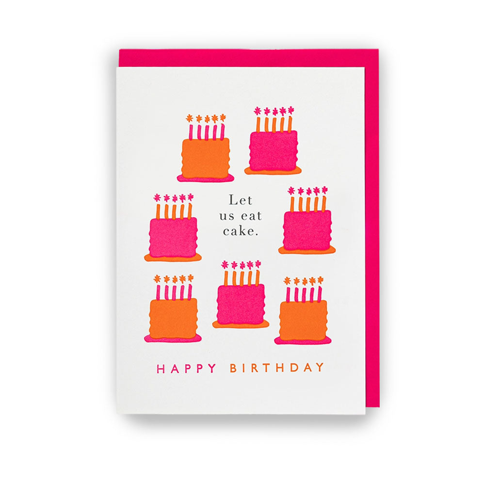 Folding card LET US EAT CAKE