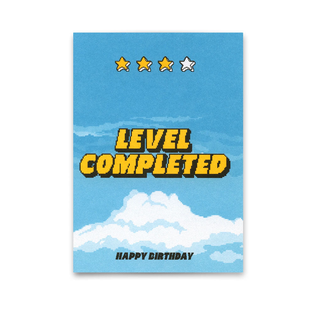 Postkarte Level completed