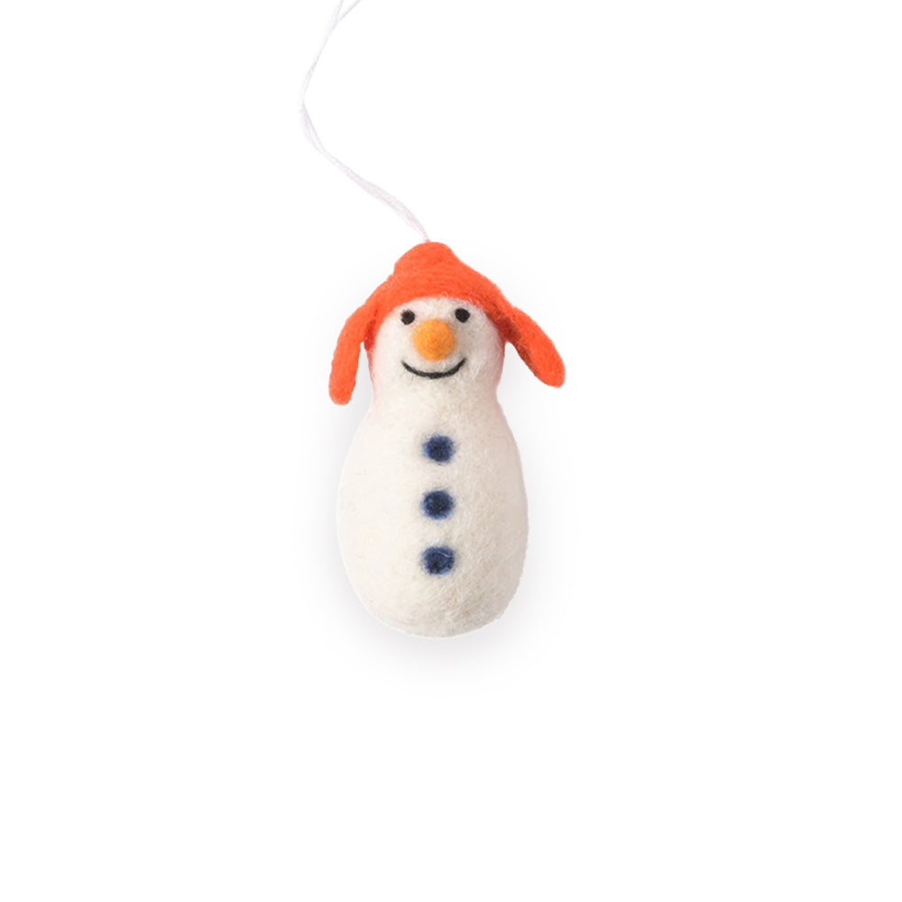 Wollanhänger Schneemann