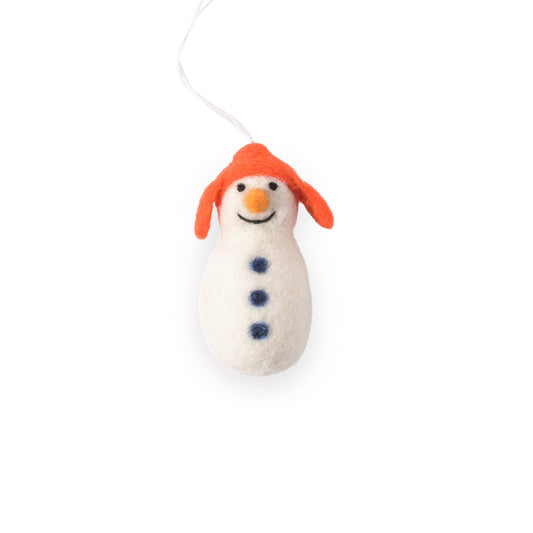 Wollanhänger Schneemann