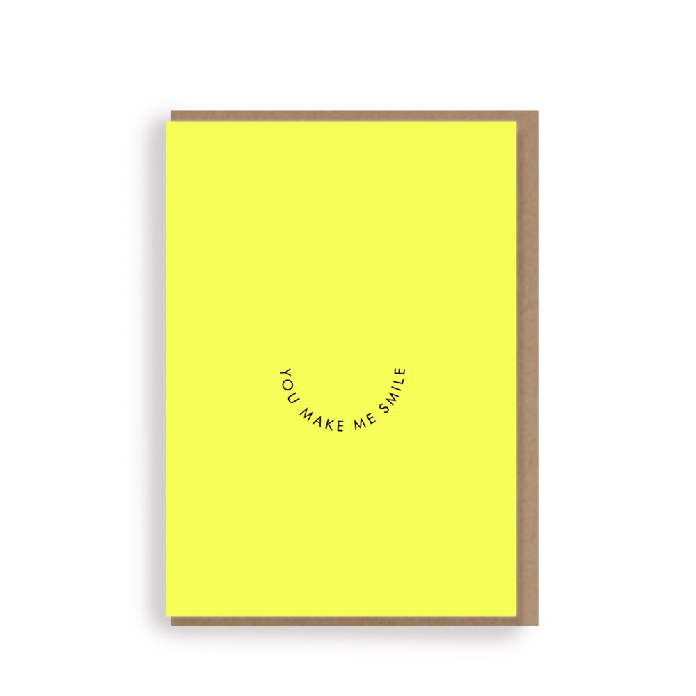 Folded card YOU MAKE ME SMILE
