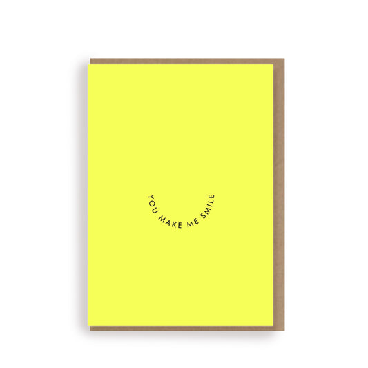 Folded card YOU MAKE ME SMILE