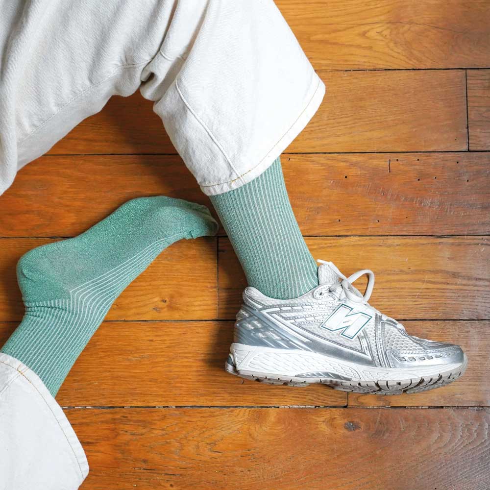 Glitter Socks Mint Green 36-40