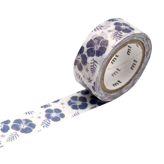 MT Masking Tape Hibiscus Navy Blue