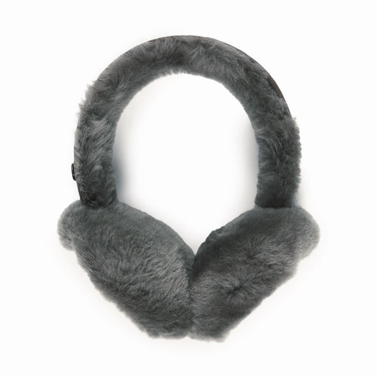 Lambskin Ear Warmers Stone Grey