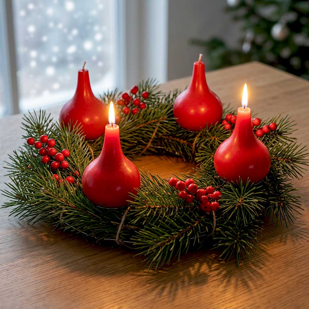 Onion Candle Red