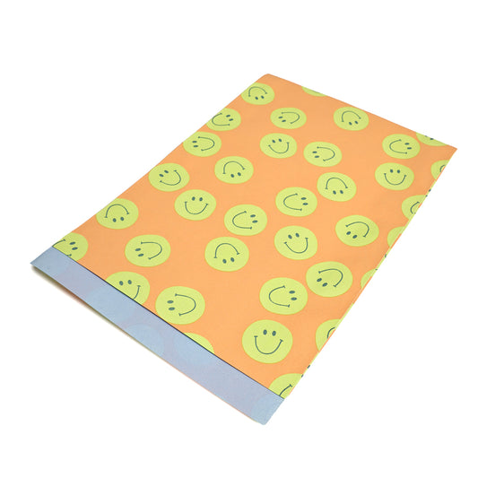 Papiergeschenktüte Smiley orange (M)