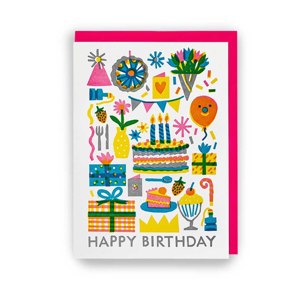 Folding card BIRTHDAY PATTERN