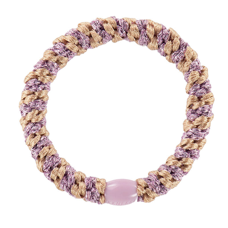 KKNEKKI Peach Pink Glitter Stripe