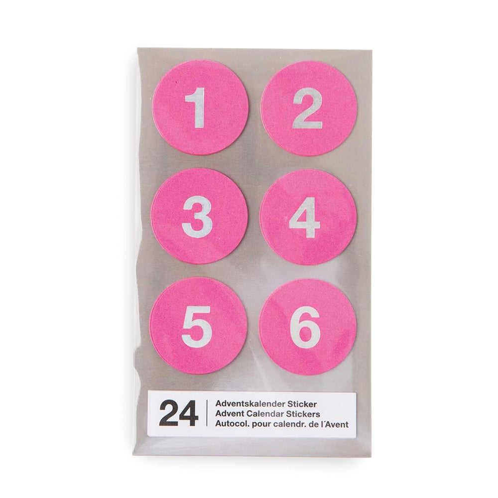 Adventskalender Sticker pink