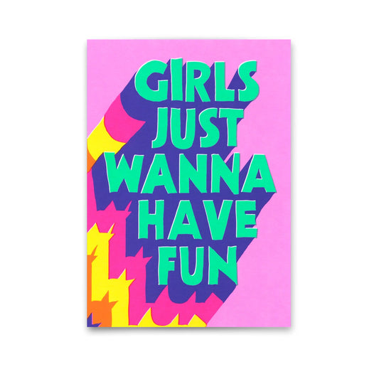 Postkarte Wanna have fun