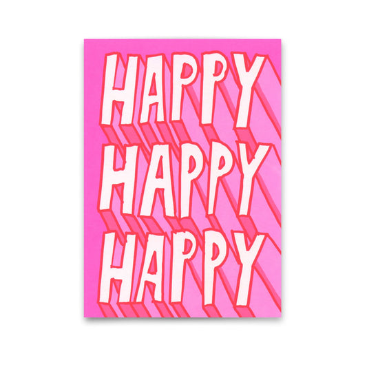 Postkarte Happy Happy