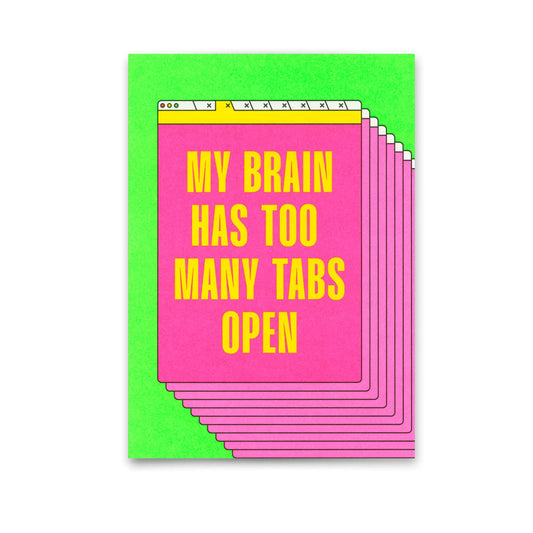 Postkarte Too many tabs