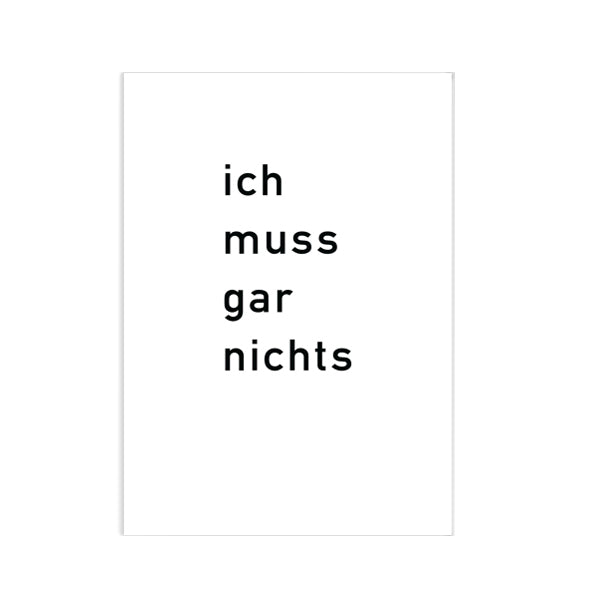 Postkarte Gar Nichts