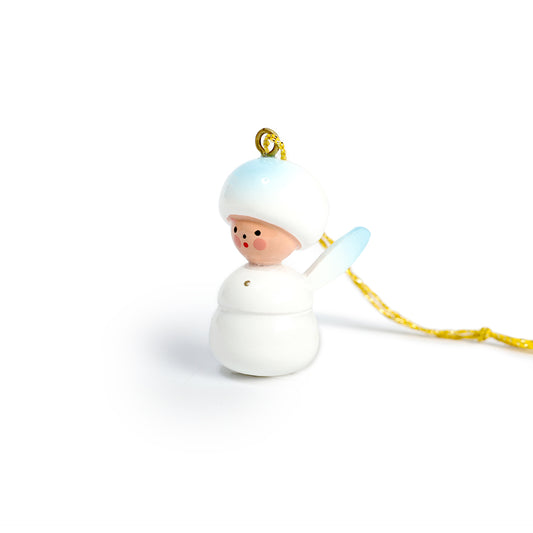 Little Snow Person Wooden Ornament