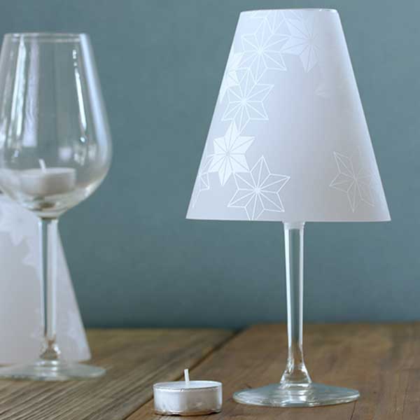 schoene helene, sterne, not the girl, lampenschirm fuer weinglas, dekoop