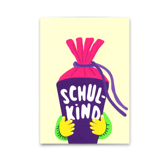 Postkarte Schulkind
