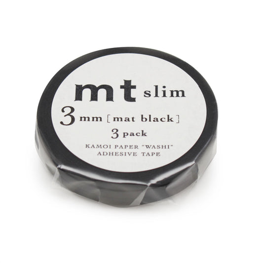 MT Masking Tape 3-Piece Set SLIM Matte Black