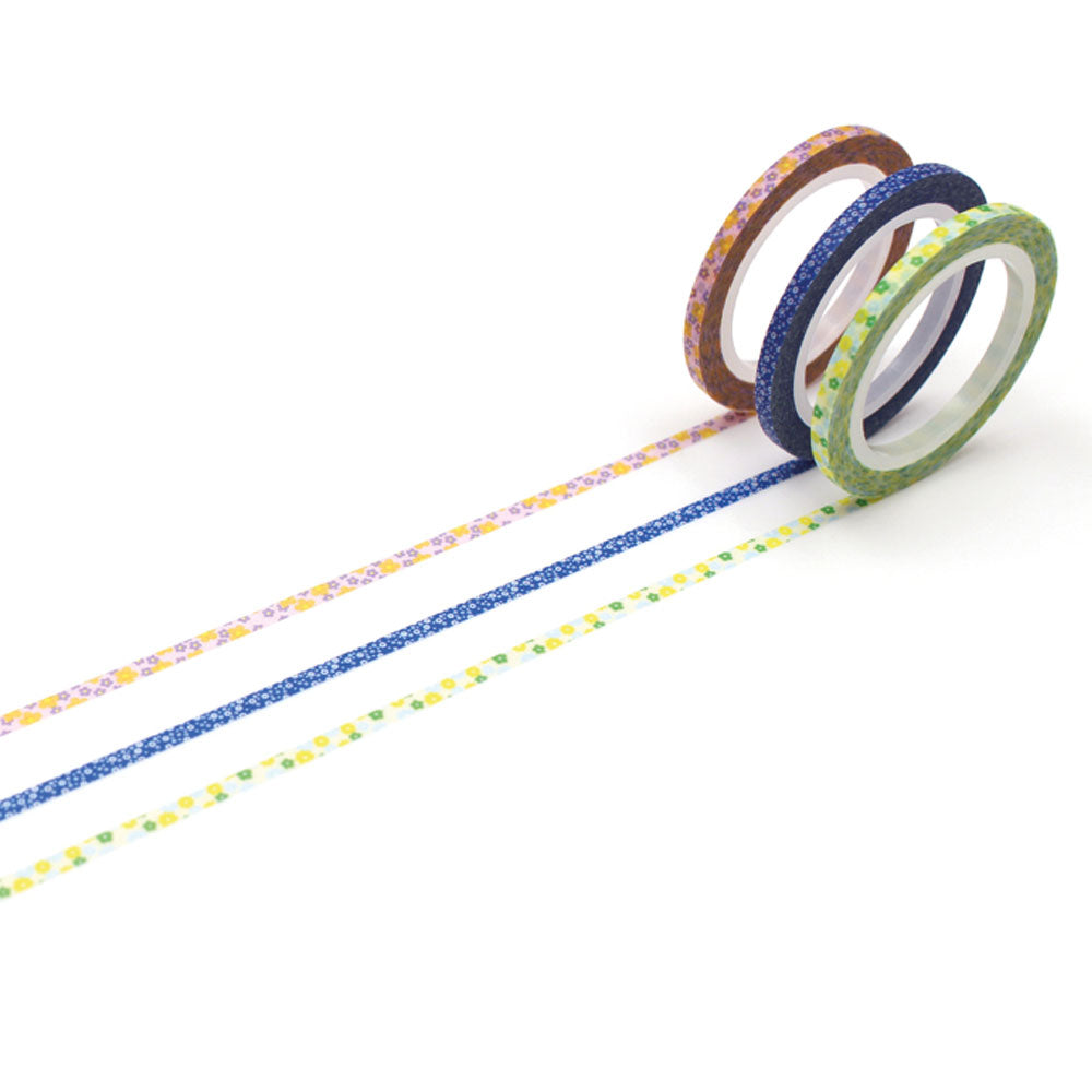 MT Masking Tape Set of 3 SLIM Flower