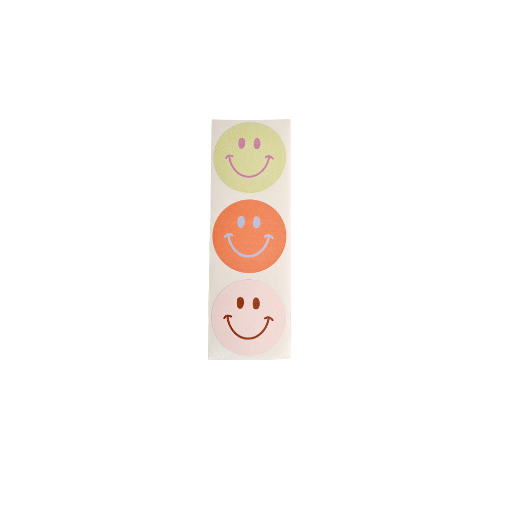 3 Smiley Stickers pastel