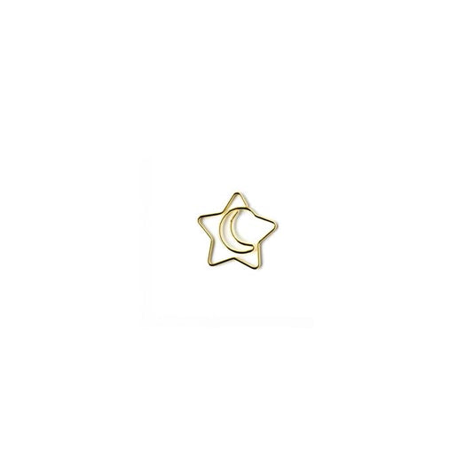 Metallklammer Mond & Stern - 5er Set