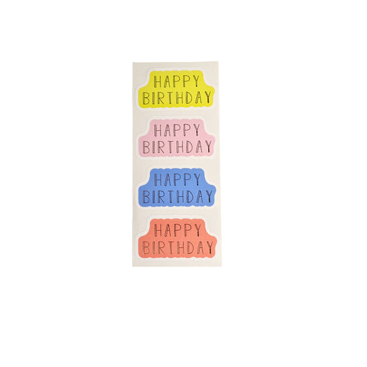 4 Sticker Happy Birthday