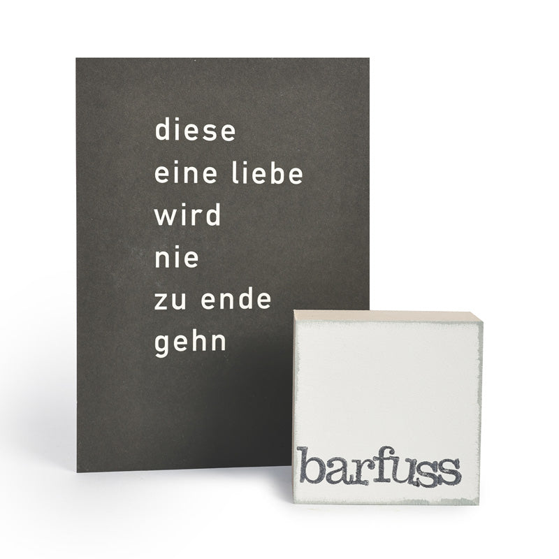 Barfuss, Textbaustein
