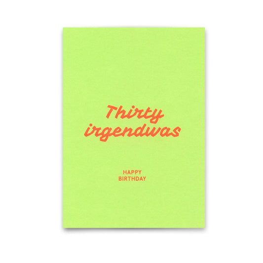 Postkarte Thirty irgendwas