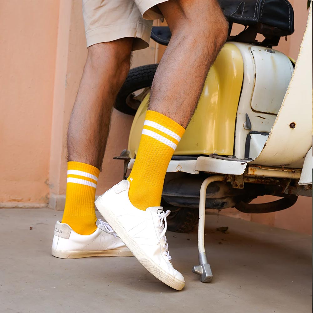 Tennissocken Gelb/Weiß 41-46