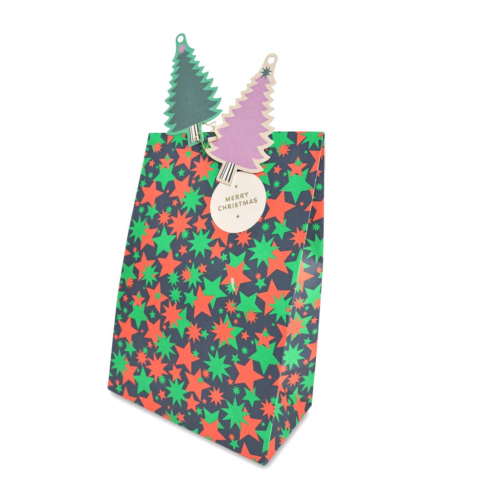 Papiergeschenktüte Stern (M, mit Boden)
