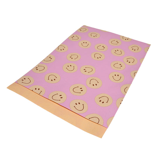 Papiergeschenktüte Smiley pink (M)
