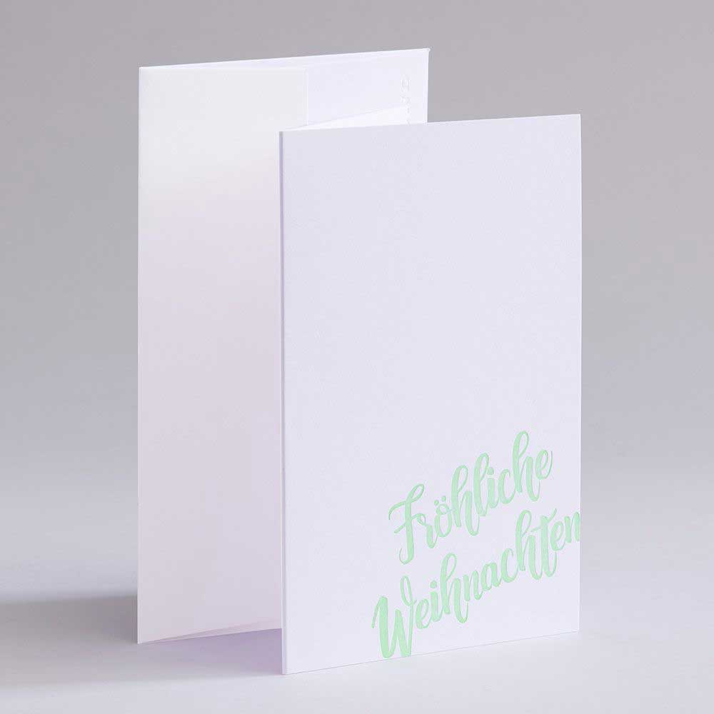 Folded Card CHRISTMAS NEON GREEN