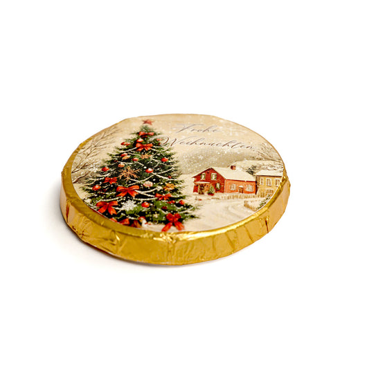 Schokotaler Frohe Weihnachten Tannenbaum