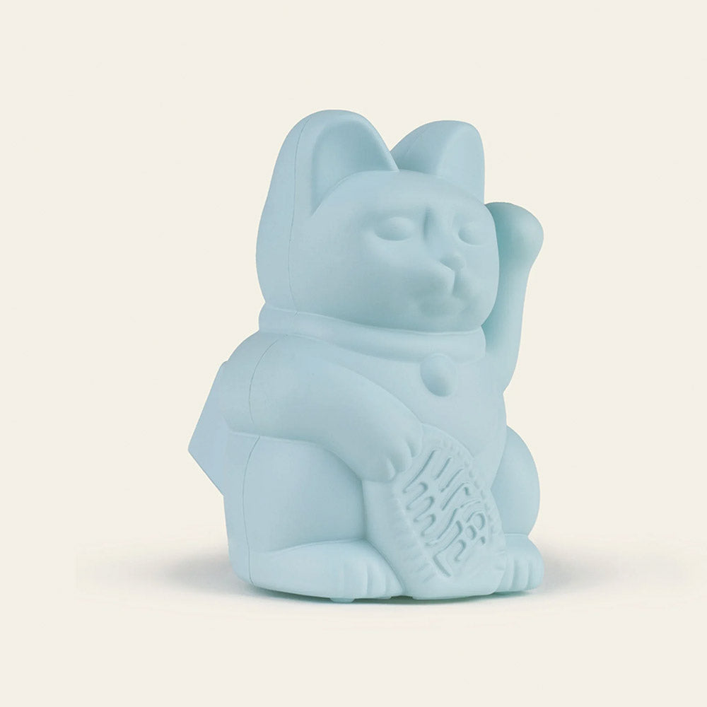 Small Solar Waving Cat - Tenderness, Light Blue