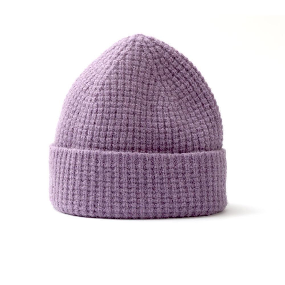 Wollmütze mit Angora, Lavendel