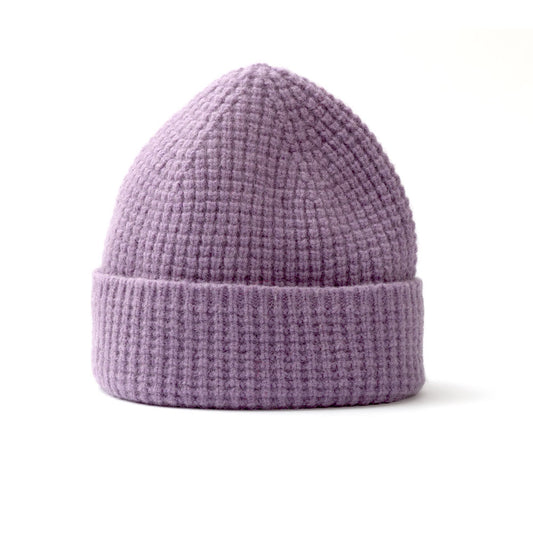 Wollmütze mit Angora, Lavendel