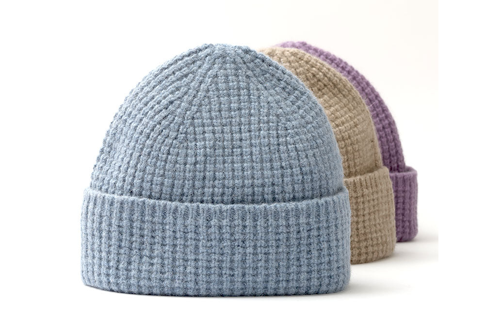 Wollmütze mit Angora, Light Blue