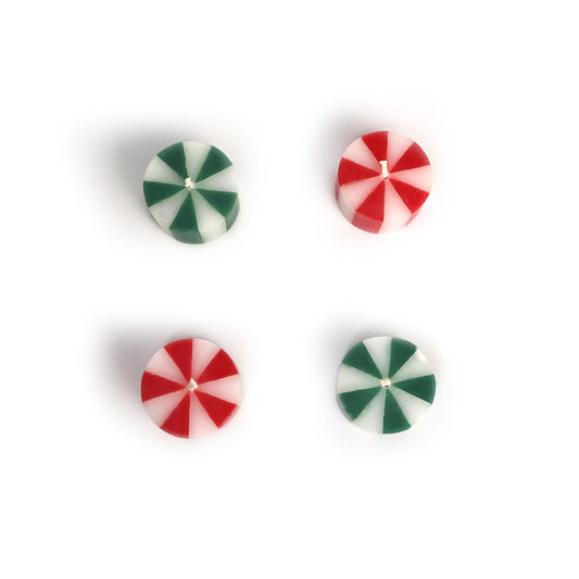 4 Kerzen BONBON ROT/GRÜN