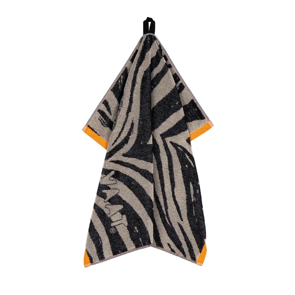 2er Set Hand- und Geschirrtuch Zebra-Black
