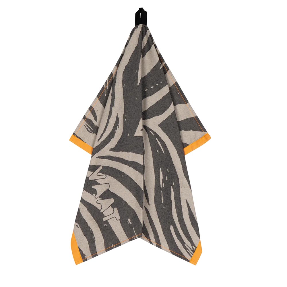 2er Set Hand- und Geschirrtuch Zebra-Black