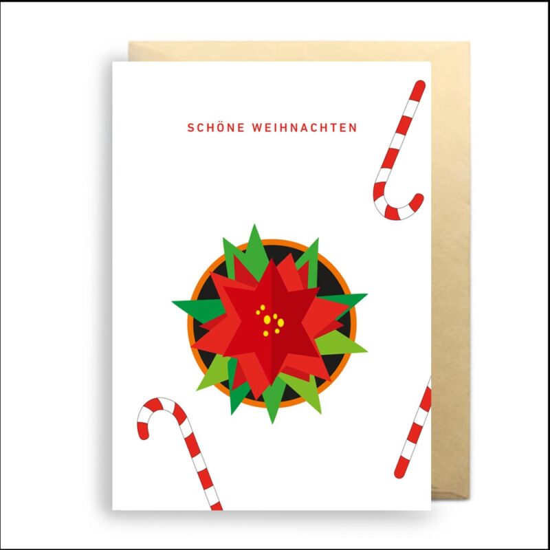 3D Klappkarte Weihnachtsstern / Schöne Weihnachten