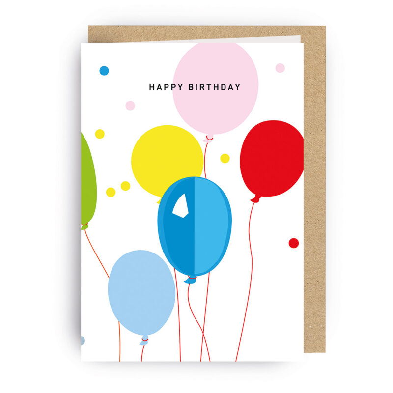 3D Klappkarte Luftballons Happy Birthday