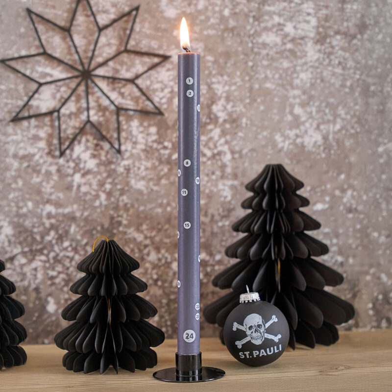 COUNTDOWN Adventskalenderkerze graublau