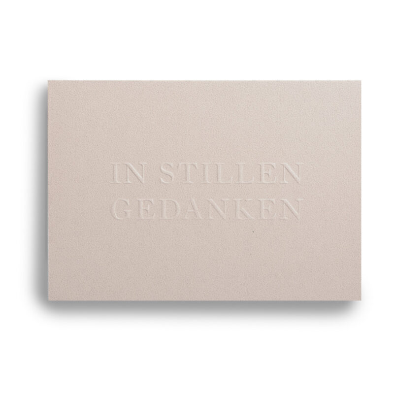 Klappkarte In stillen Gedanken