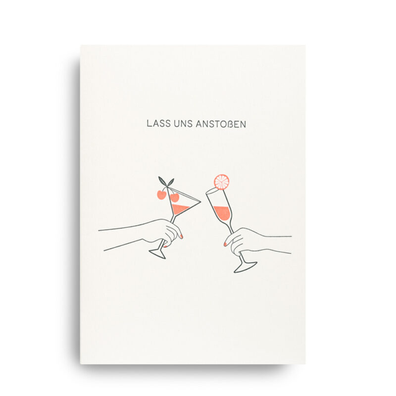 Klappkarte Lass uns Anstoßen