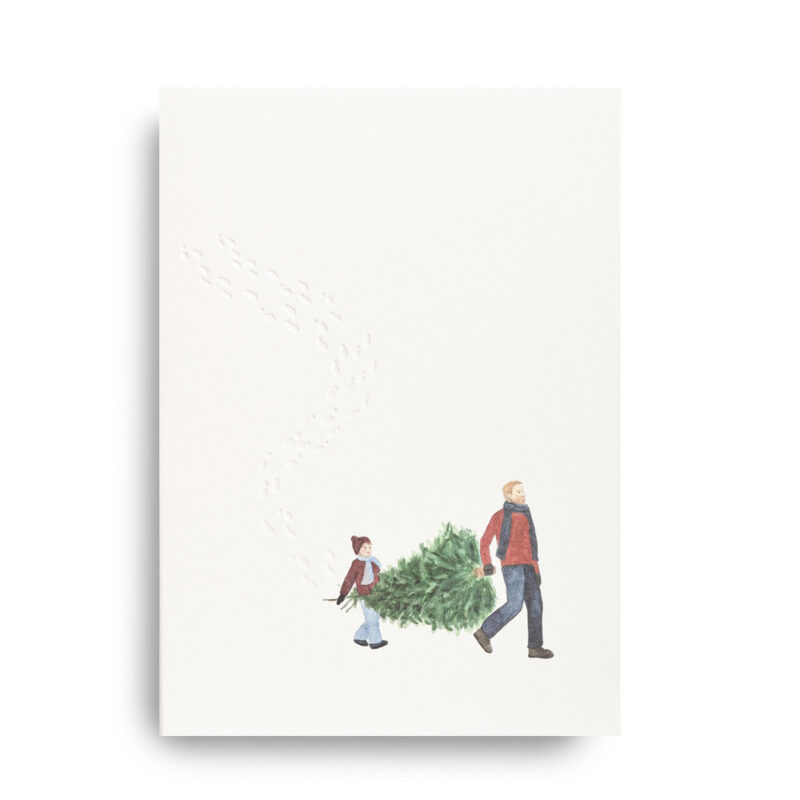 Klappkarte Weihnachtsbaumtragen